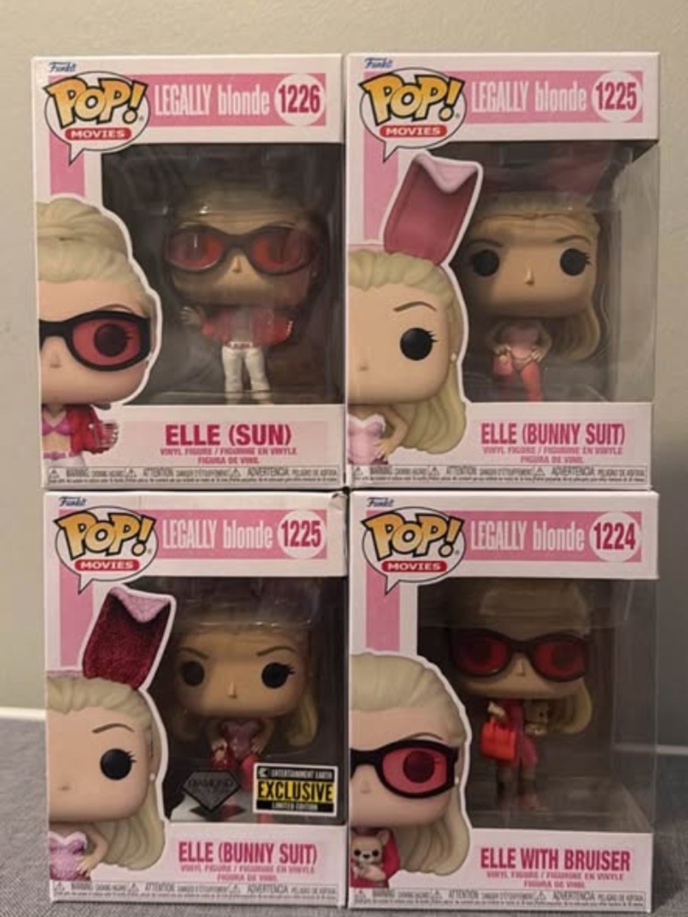 Funko Pop! Legally Blonde Elle Woods Collection Set of 4